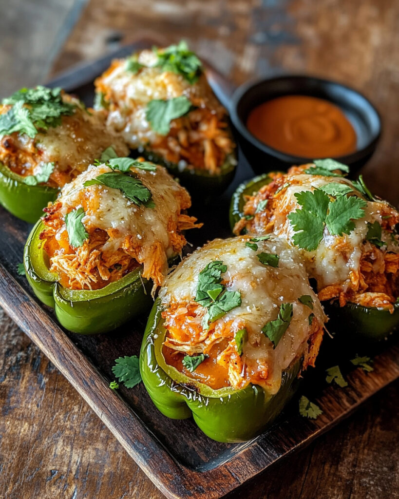 Peperoni ripieni di pollo Buffalo al forno