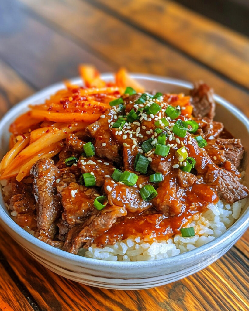 Bowls di Bulgogi di Manzo Piccante Coreano