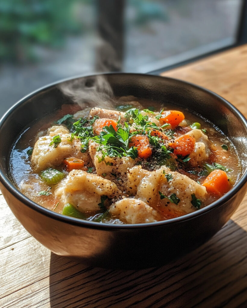 Stufato classico di pollo e gnocchi