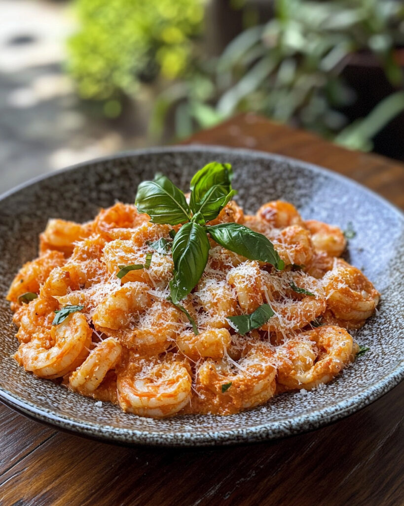 Pasta con Gamberi e Pomodori Secchi Cremosi
