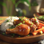 Cosce di Pollo Croccanti con Riso al Limone e Erbe