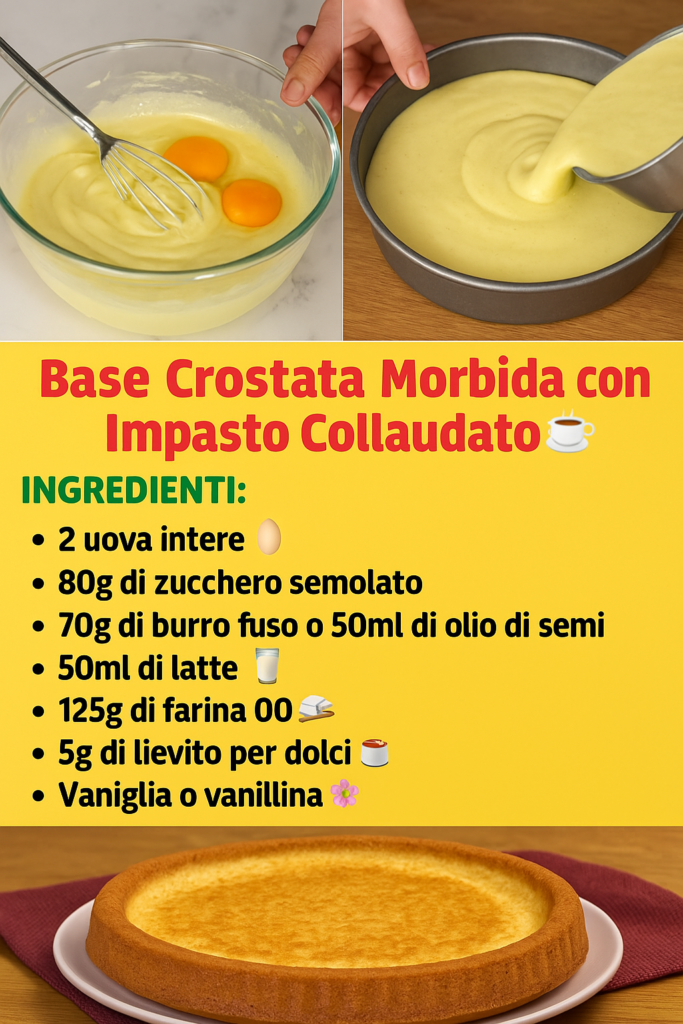 Ricetta definitiva per una base di tarte morbida e affidabile, pronta per essere farcita con crema, frutta fresca o cioccolato.