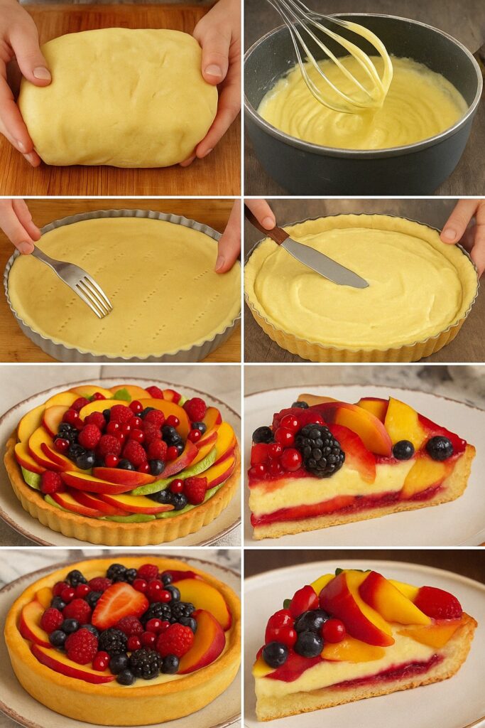 Impressiona i tuoi ospiti con questa vibrante ricetta della torta di frutta fresca di qualità da pasticceria a casa.