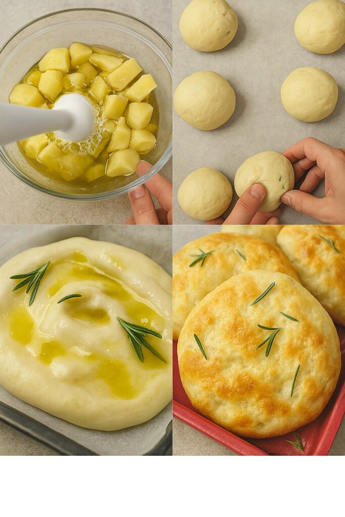 Scopri la Focaccia di Patate e Rosmarino Morbida e Croccante, Perfetta per Antipasto, Snack o Contorno per Pasti