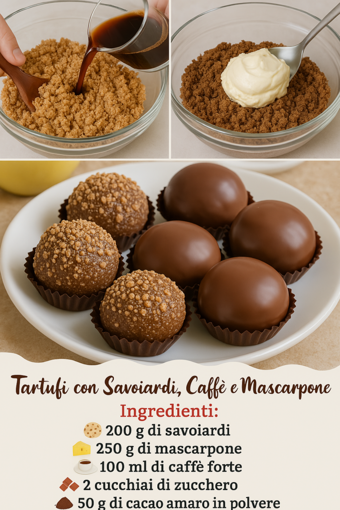 Come creare truffes di mascarpone e savoiardi al caffè cremoso in pochi minuti.