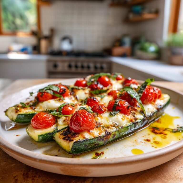 Caprese Zucchini Boats