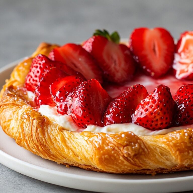 Strawberry Cream Cheese Croissant Tart