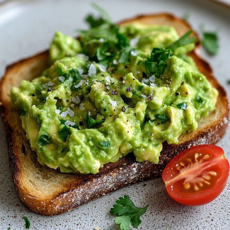 Breakfast Guacamole Toast bright morning idea