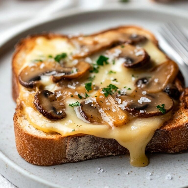 Easy Double Cheese Mushroom Toast