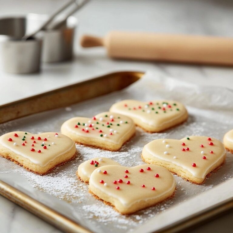 Festive Slice and Bake Heart Cookies